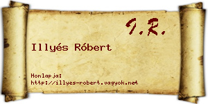 Illyés Róbert névjegykártya